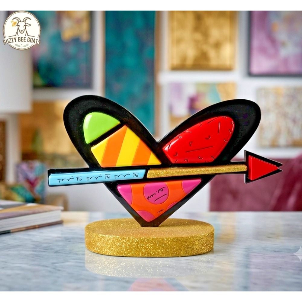Resin Sculpture, Romero Britto Love Of My Life